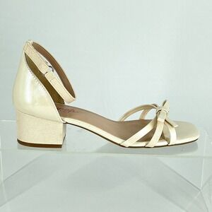 Jellypop Size 4 SEE PHOTOS Zendah Girls Pearl Shimmer Strappy Block Heel Sandals